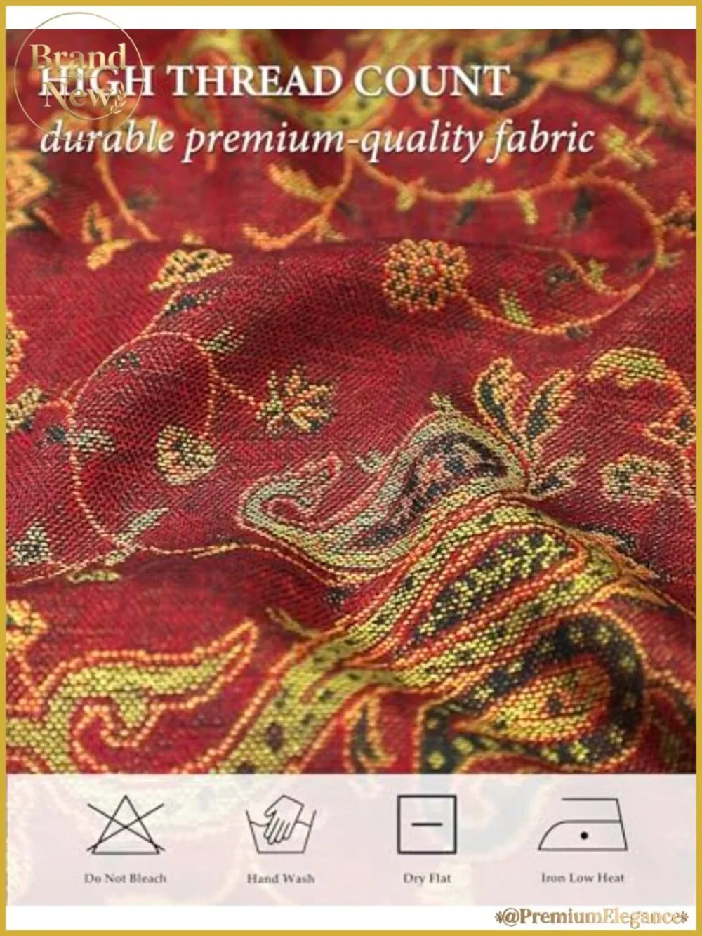 Reversible Paisley Pashmina Shawl Wrap Viscose Acrylic Lightweight